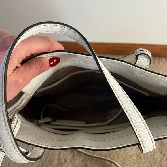 Michael Kors Perforated White Tote - Picture 8 of 11